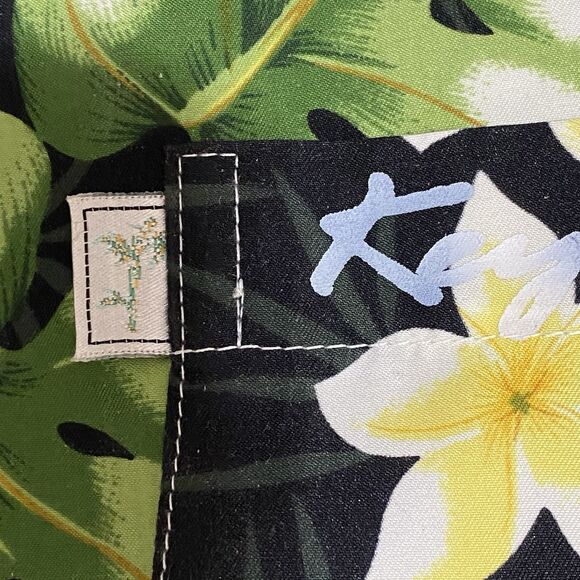 Sunset Breeze Hawaiian Shirt Mens Sz XXL Green Black Palm Leaves Microfiber - Picture 12 of 12